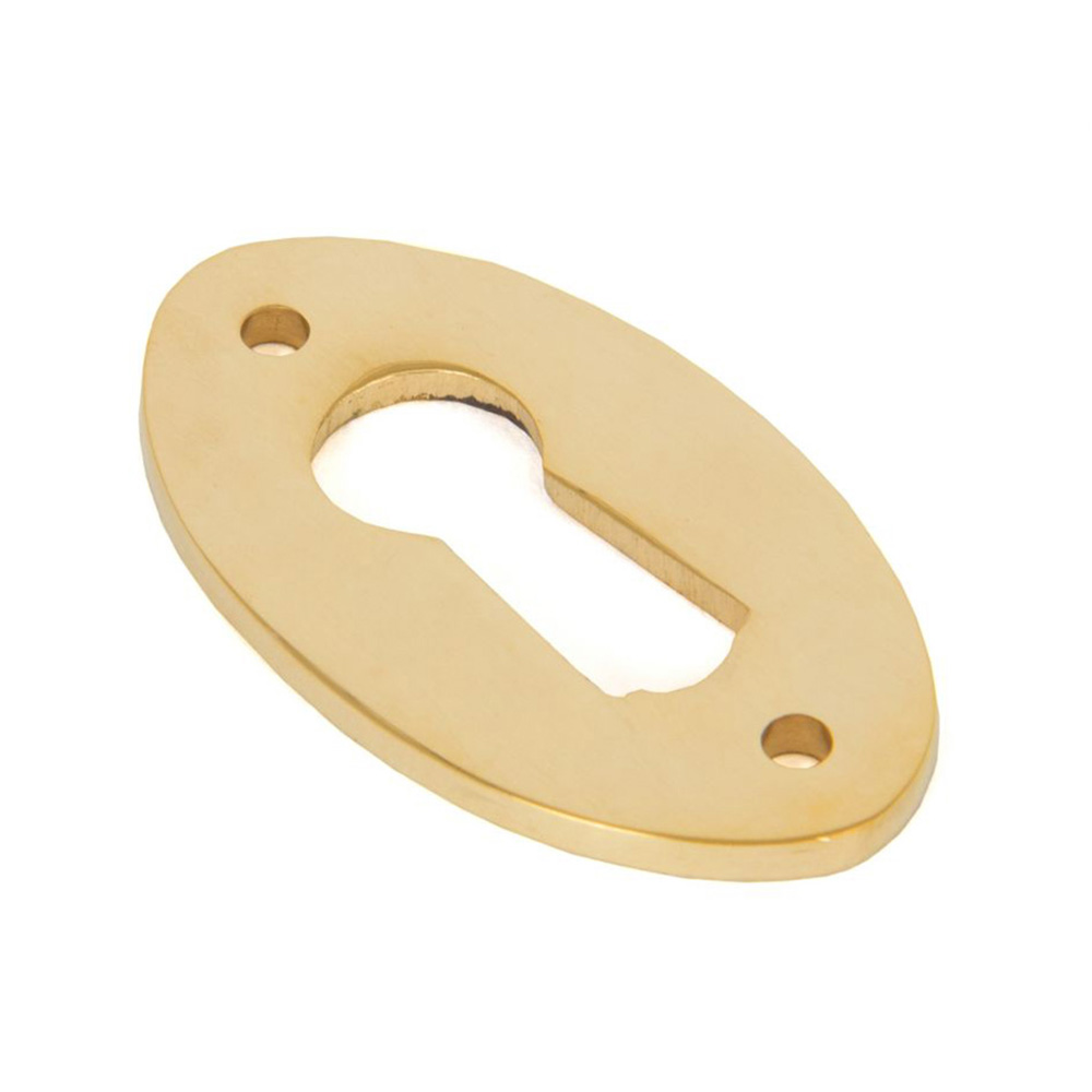 From the Anvil Oval Escutcheon - Polished Brass